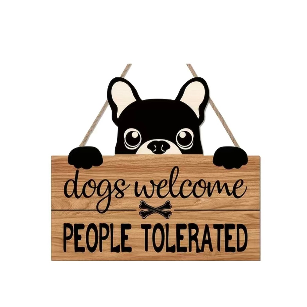 Cute Wood Sign Dogs Welcome
